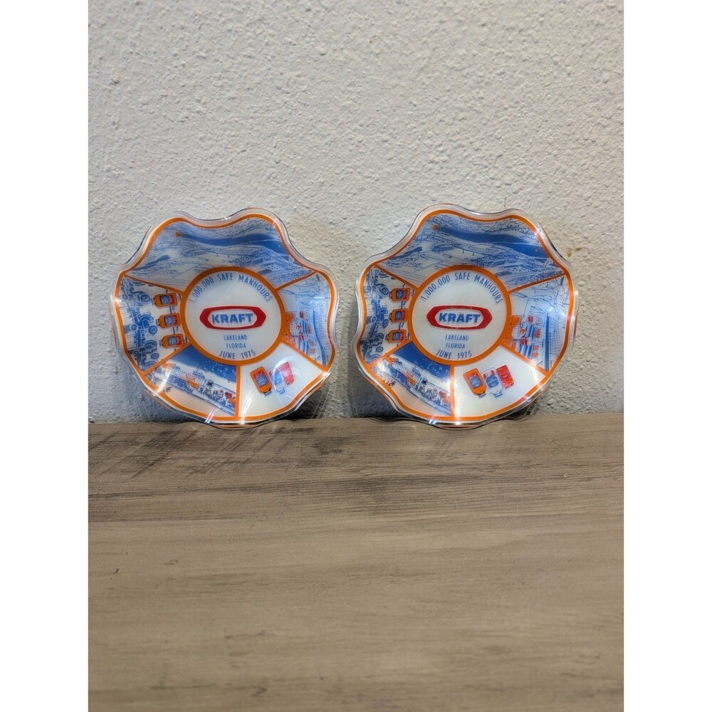 Vintage 1975 Kraft Foods Lakeland Florida Commemorative Plate Set of 2